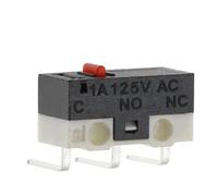 Lot de 20/100/1000 micro-interrupteurs fin course SPDT à 3 broches, bouton-poussoir momentané 1 A/125 V, avec poignée et rouleau(BENT FOOT-2,100PCS)