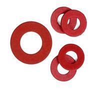 Lot de 20/100 rondelles isolantes M2 M2,5 M3 M3,5 M4 M5 M6 M7 M8 M10 M12 Joint d'étanchéité plat en acier rouge fibre de papier (100 pièces M2 x 4, épaisseur 0,5 mm)