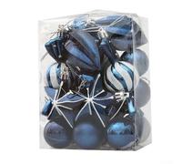 Lot de 20/29 boules de Noël pour sapin et décorations de fête de mariage - Convient pour divers événements de vacances (A)