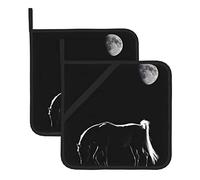 Lot de 20,3 x 20,3 cm Motif cheval sous la lune