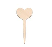 Lot de 20/30/40/50 jardinières en bois forme cœur, outils plantation d'herbes aromatiques, étiquettes for plantes Pour Graines,Pot Herbes(6x10cm 30pcs)