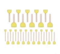 Lot de 20/30 pinceaux éponge ronds pour loisirs créatifs, outils de peinture à pointe souple avec manche en bois, application lisse pour projets créatifs, idéal pour les enfants et l'école (30 pièces)