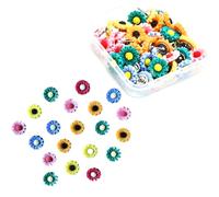 Lot de 20/30 stylos à pression en forme de tête de fleur pour bulletin board liège stylo de résiliation carte à dessin pour résine suspendue