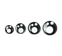 Lot de 20/40 yeux de sécurité en plastique noir 8-14 mm pour poupée ours blanc, marionnette, artisanat