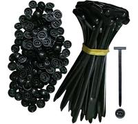 Lot de 20/50/100 attaches autobloquantes universelles en nylon pour fixation de pare-chocs, rivets en plastique pour réparation automobile, fixation rapide et trou (Noir 100 Pièces)