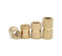 Lot de 20/50/100 écrous moletés en laiton, filetage métrique, M2,5, M3, M4, M5, M6, cuivre pur, moulés par injection(M6x10x8(20pcs))
