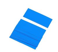 Lot de 20/50/100 gaines thermorétractables en PVC bleu for batterie, largeur plate 28,5 mm, longueur 70 mm, gaine thermorétractable isolante.(Blue,20pcs)