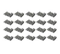 Lot de 20/50 clips de câble solaires pour supports de câbles PV en acier inoxydable 304, design barbelé anti-usure, installation sans outil pour la gestion du câblage des panneaux solaires
