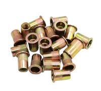 Lot de 20/50 écrous for riveter filetés for tête plate M3 M4 M5 M6 M8 M10 M12, capuchon for pistolet for riveter, en acier au carbone zingué(M6)