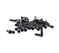 Lot De 20/50 Embouts De Câble De Vélo En Alliage D'aluminium For La Protection Des Câbles De Frein Et De Levier De Vitesse(50PCS black)