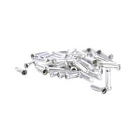 Lot De 20/50 Embouts De Câble De Vélo En Alliage D'aluminium For La Protection Des Câbles De Frein Et De Levier De Vitesse(50PCS silver)