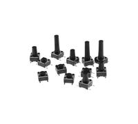 Lot de 20/50 interrupteurs CMS 6 x 6 x 4,3 mm, 5/6/7/8/9/10/11/12/13/14/17, 6 x 6, 4 broches, bouton-poussoir tactile, micro-interrupteurs à réinitialisation automatique(6x6x5mm,50PCS)
