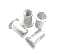 Lot de 20 à 100 écrous à sertir en aluminium à tête plate M3 M4 M5 M6 M8 M10 M12(50pcs,M6)