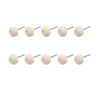 Lot de 20 à 2 têtes de ponçage en feutre, brosse de polissage de 25 mm for meule abrasive en jade, tige de 3 mm, fil de coton(10Pcs)