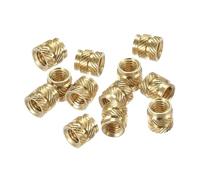 Lot de 20 à 50 écrous moletés en laiton M2, M3, M4, M5, M6, M8, for écrous d'encastrement en plastique thermodurcissables for imprimante 3D(Length 10mm,M2 (OD3.2mm) 50pcs)