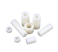 Lot de 20 à 50 entretoises creuses rondes en ABS non filetées M3 M4 M5 M6 M8 for circuit imprimé, blanches et noires(White ABS spacer,M5X10 50PCS)