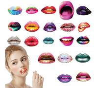 Lot de 20 accessoires amusants pour la bouche et les lèvres - Pour selfie - Avec bâton - Ambiance relaxante - Accessoires de selfie pour demande en mariage