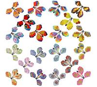 Lot de 20 accessoires de papillon acrobatiques, papillons volants, papillons colorés, jouets de carte papillon volant, cadeaux acrobatiques (10 x 12 cm)