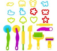 Lot de 20 accessoires de pâte à modeler pour enfants, outil de pétrissage robuste à partir de 2 ans, accessoire de pétrissage pour pâte à modeler et Play-Doh