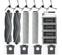 Lot de 20 accessoires pour aspirateur Mova S70, 2 brosses principales, 2 balais à rouleaux, 6 brosses latérales, 4 sacs à poussière, 4 filtres HEPA, 1 brosse de nettoyage, 1 tournevis