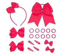 Lot de 20 accessoires pour cheveux avec nœuds pour uniforme, pinces, bandeau, cravates pour petites filles, écolières, cadeaux pour uniformes