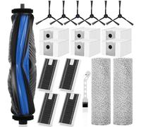 Lot de 20 accessoires pour ECOVACS DEEBOT X8 Omni/X8 Pro Omni, 1 Brosse Principale, 2 Brosse à Rouleau, 4 HEPA Filtres, 6 Sacs à Poussière, 6 Brosses Latérales,1 Brosse de Nettoyage