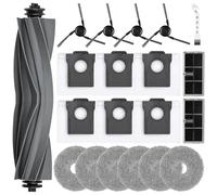Lot de 20 Accessoires pour Robot Aspirateur Dreame X40 Ultra Complete / L40 Ultra /X40 Master/Mova P50 Pro Ultra, 1 Brosse Principale, 6 Sacs à Poussière, 6 Serpillière, 2 Filtres, 4 Brosses Latérales