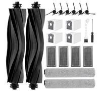 Lot de 20 accessoires pour robot aspirateur Mova S70 Roller / S70 Ultra Roller - Pièce de rechange avec 2 brosses principales, 4 sacs à poussière, 4 filtres, 2 rouleaux d'essuyage, 6 brosses latérales