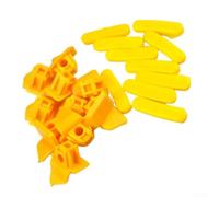 Lot de 20 adaptateurs de protection en nylon pour tête de canard - 27 mm - Pour démonter les roues - Jaune - Kit de tête de démontage - Outils de réparation de voiture