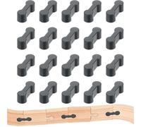 Lot de 20 adaptateurs de rail en bois - Adaptateurs de rail - Compatible avec Brio, Lillabo, Thomas and Friends, Melissa et autres