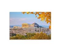 Lot de 20 affiches sur toile à suspendre au temple du Parthénon Acropole d'Athènes (21) - Décoration murale d'intérieur - Affiches d'œuvres d'art 20,3 x 30,5 cm