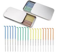 Lot de 20 aiguilles à feutrer en laine colorée avec 2 types d'aiguilles Aiguilles à feutre Starpoint et aiguilles triangulaires Calibre 36 Calibre 38 Calibre 40