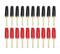 Lot de 20 aiguilles de 2 mm pour connecteurs de fil audio type banane pour systèmes Hi-Fi vieux câble de haut-parleur Home Cinéma