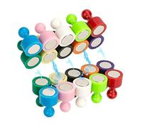 Lot de 20 aimants colorés, aimants puissants pour réfrigérateur, punaises magnétiques, aimants Coniques, aimants Tableau Blanc Polyvalent 12 x 20 mm pour la Maison, l'école, Le Bureau (10 Couleurs)