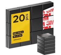 Lot de 20 aimants en ferrite F15 x 15 x 4 mm + 3 m 9448A