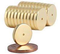 Lot de 20 aimants en néodyme N52 extra puissants avec trou de 1 mm - Rondes de 12 mm x 2 mm