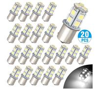 Lot de 20 ampoules LED blanches brillantes 12 V pour éclairage intérieur de voiture, camping-car, camping-car