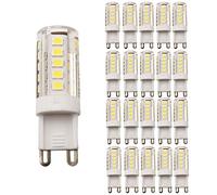 Lot de 20 ampoules LED G9 Bombilla 3W / 250LM Super Brillant LED de Bombillas 33 SMD 2835LEDs 30W Bombilla Halógena Equivalente 360 Grados ángulo de Haz Omni Directional (Blanco Cálido)