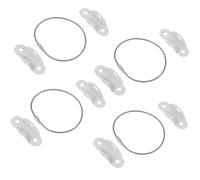 Lot de 20 ancrages muraux pour meubles, anti-chute pour commode, bibliothèque, sangles anti-basculement (blanc)