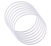 Lot de 20 anneaux attrape-rêves ronds en plastique blanc pour décoration murale de mariage, centre de table, 16 cm