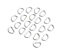 Lot de 20 anneaux en D en métal argenté pour sangles, ceintures et laisses, œillets robustes, boucles accessoires, artisanat, projets de bricolage, différentes tailles au choix (25 mm)