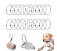 Lot de 20 anneaux plats pour clés - Petit porte-clés - 25 mm