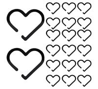 Lot de 20 anneaux pour verres - Accessoires pour verres - Accessoires en forme de cœur en acrylique pour anniversaire, Pâques, fête, femme et homme