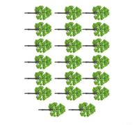 Lot de 20 arbres miniatures en plastique pour diorama ferroviaire, wargaming et bonsaï - 9 cm et 5 cm de haut, vert artificiel T (H=5 cm)