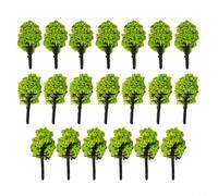 Lot de 20 arbres miniatures pour diorama ferroviaire et jeu de guerre échelle 1 100 simulation plastique vert