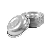 Lot De 20 Assiettes Rondes En Acier Inoxydable, Assiettes À Tremper, Assiettes D'Assaisonnement Pour Grill, Mini Assiettes À Couverts, Adaptées À La Maison, Au Restaurant, À La Fête