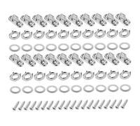 Lot de 20 attaches à verrouillage rotatif, attaches à bouton tournant en métal avec œillets et vis de montage goujon, idéales pour les boutons métalliques en toile