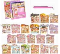Lot de 20 autocollants 3D pour adultes enfants filles - Autocollants de thérapie pour adultes - Faites vos propres autocollants miniatures pour maison - Soulagement du stress - Passer le temps