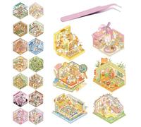 Lot de 20 autocollants de maison 3D à faire soi-même, 20 endroits différents avec des designs uniques, décoration murale créative pour chambre d'enfant et bureau, excellent cadeau