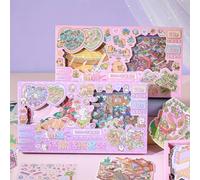 Lot de 20 autocollants de paysage - 1 000 autocollants de dessin animé DIY - Mini collection de scènes pour enfants, festival, cadeau d'anniversaire